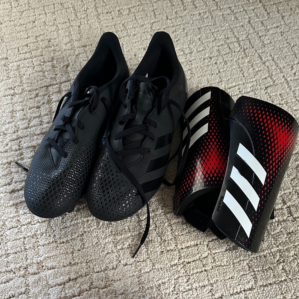 Adidas Black and Red Soccer Set